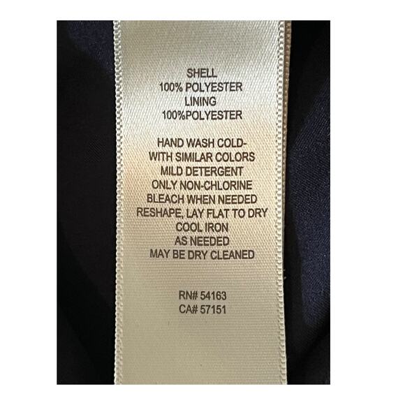 Eliza J Dress Tiered Popover navy size 2 - Picture 5 of 6